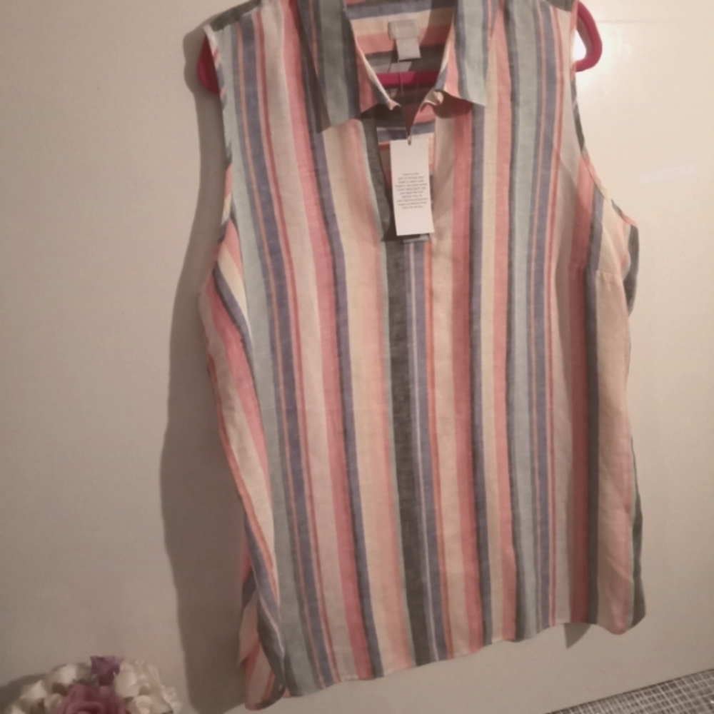 Chico Sleeveless Top/ size 3.5-XL 16/18 Multi-Color